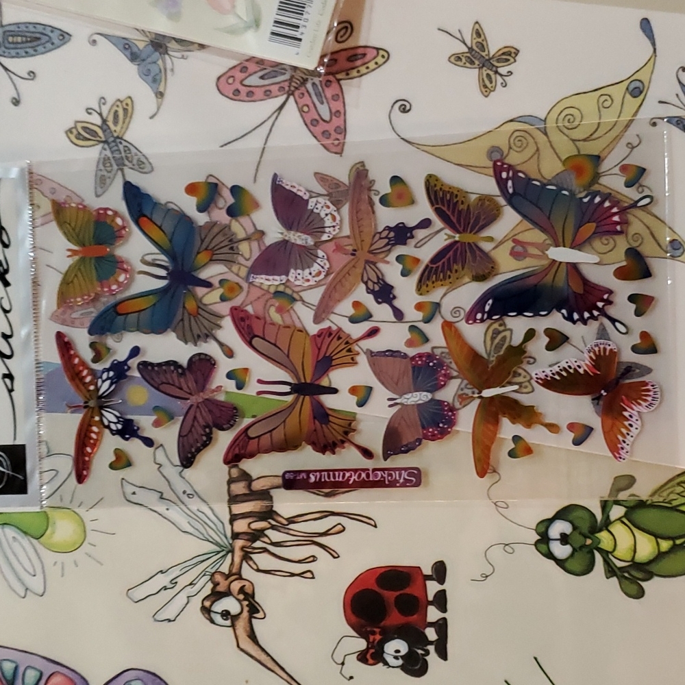 💥Sticker Bundle Lot Bugs Bees Butterflys Dinosaurs Stickers New - Picture 8 of 8